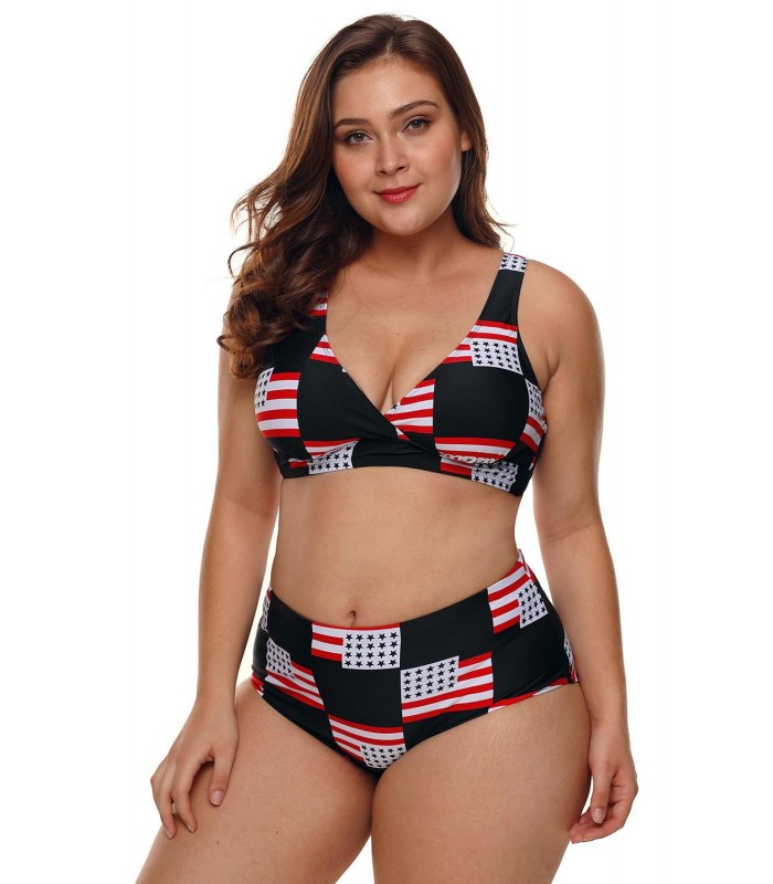 Lippuprinttikuvioiset bikinit – kuva 3