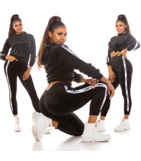 Black SPORT jogger set