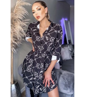 CW Derika chain print shirt dress