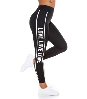 Black high-waisted LOVE leggings