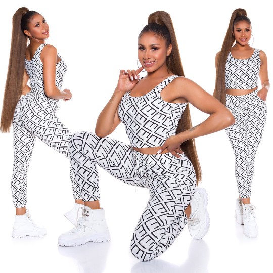 White crop top print...