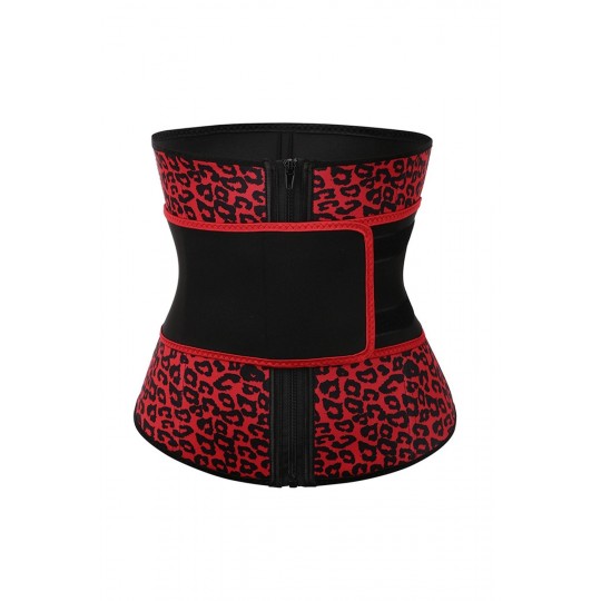 Red and black leopard print...