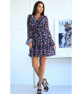 CW Catarina kukkakuvioinen wrap-look v-mekko