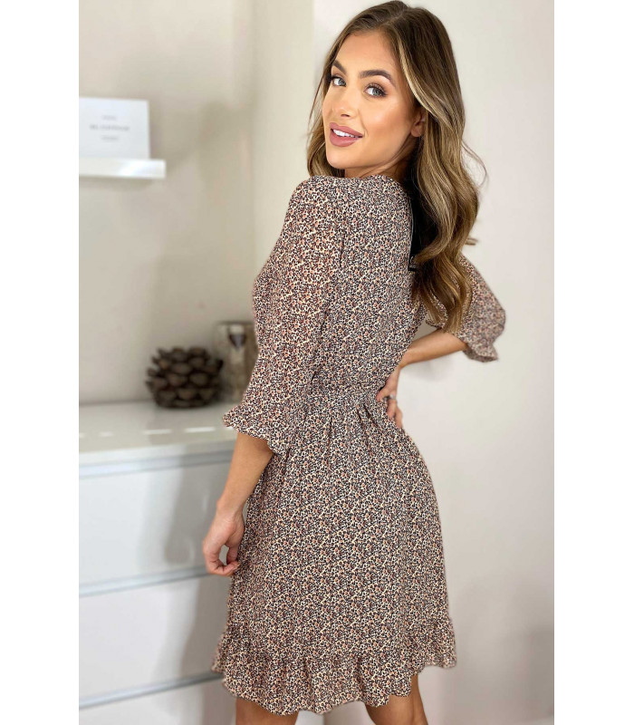 CW Daphne ruskea wrap-look v-mekko – kuva 2
