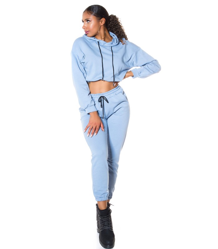 Koucla ljusblå kort hoodie – kuva 3