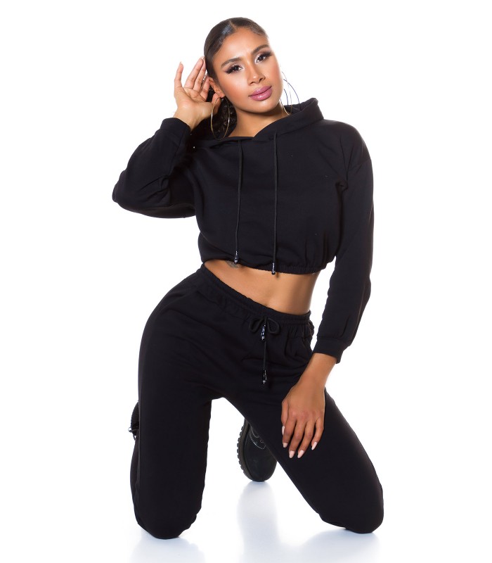 Koucla svart kort hoodie – kuva 2