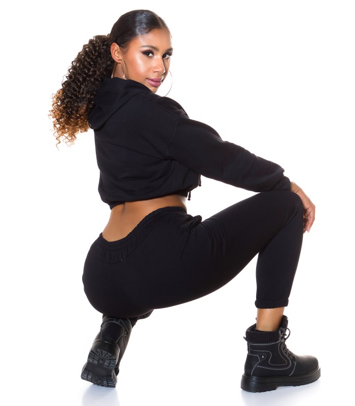 Koucla svart kort hoodie – kuva 4