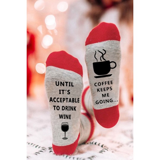 Grey "Coffee" socks
