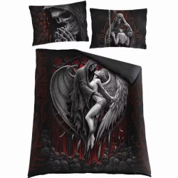 Spiral Black Kiss of Death dubbelsäng påslakan set [DISCOVERY]