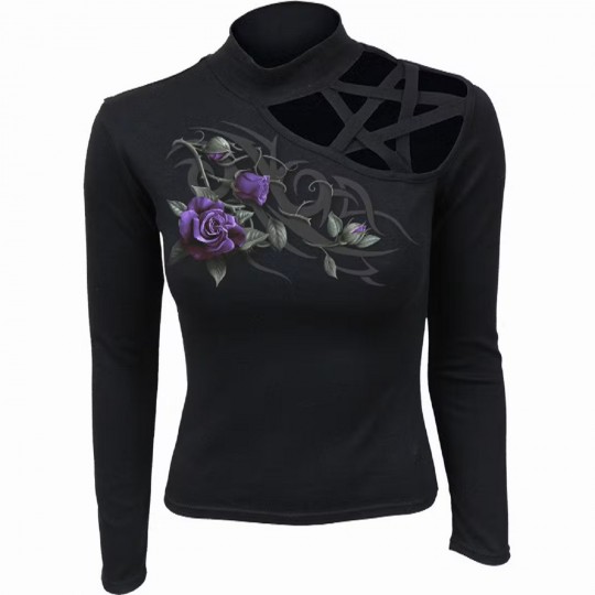 Spiral black rose shirt...