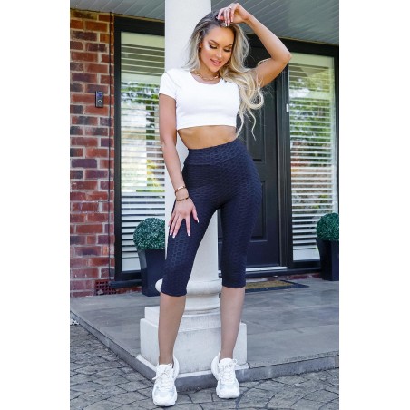 CW Taylor svarta capri-längd bubbla leggings