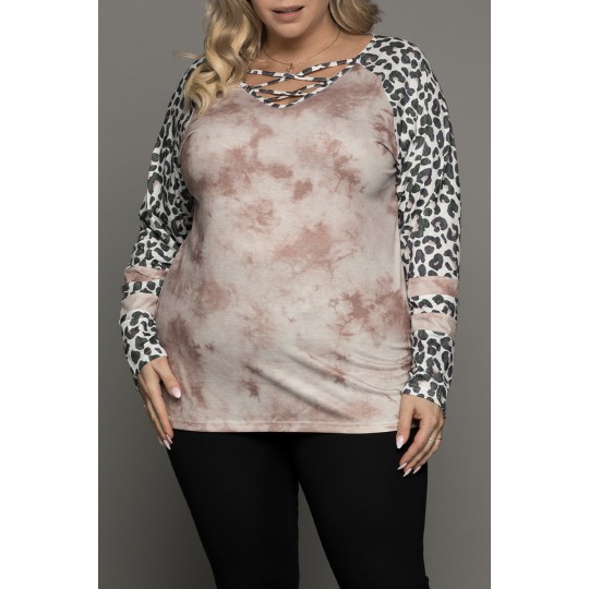 Knot-dyed leopard print...