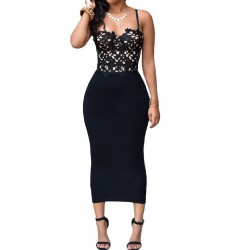 Blackness decorative embroidered corselet dress [LAST CHANCE]