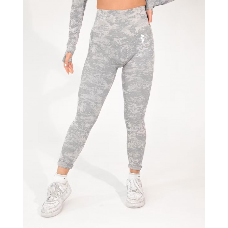 DW Ljusgrå Camo Workout Leggings