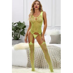 Neon mesh underkläder med strumpor