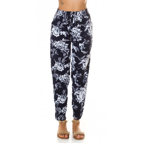 Dark blue rose patterned...