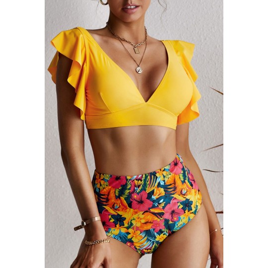 Yellow floral patterned...