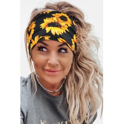 Sunflower patterned headband