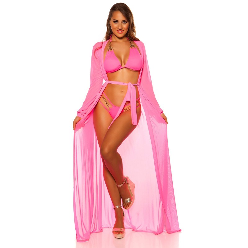 Koucla neonrosa kedjefylld bikini – kuva 4
