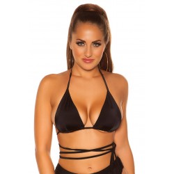 Koucla black bikini bra with strings