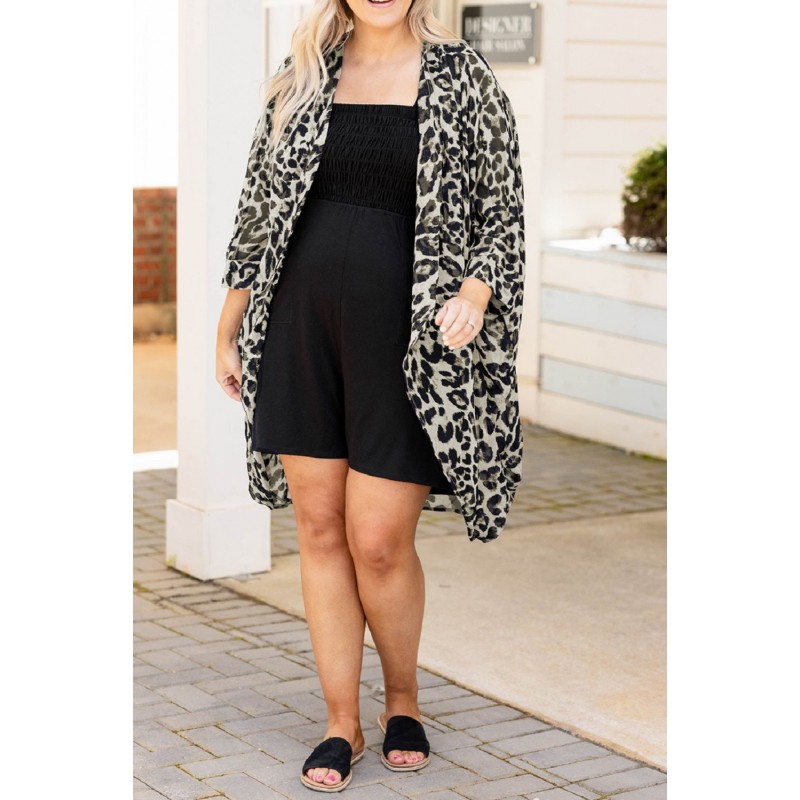 Leopardikuvioinen kimono (plus size) – kuva 3