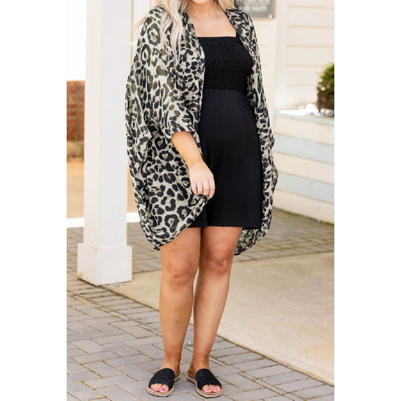 Leopardikuvioinen kimono (plus size) – kuva 4
