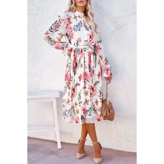 White floral pattern...