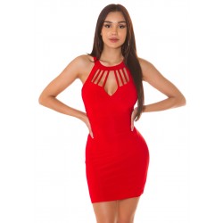 Koucla red thong-trimmed dress