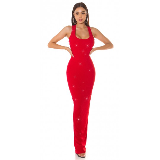 Koucla red open-backed long...