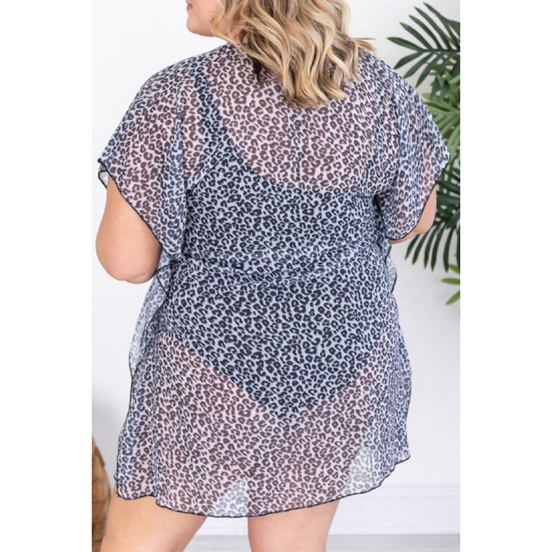 Leokuvioinen rantatunika (plus size) – kuva 2