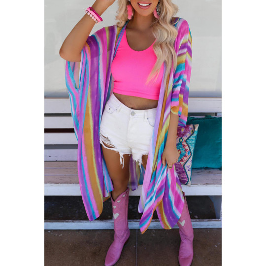 Colorful rainbow kimono