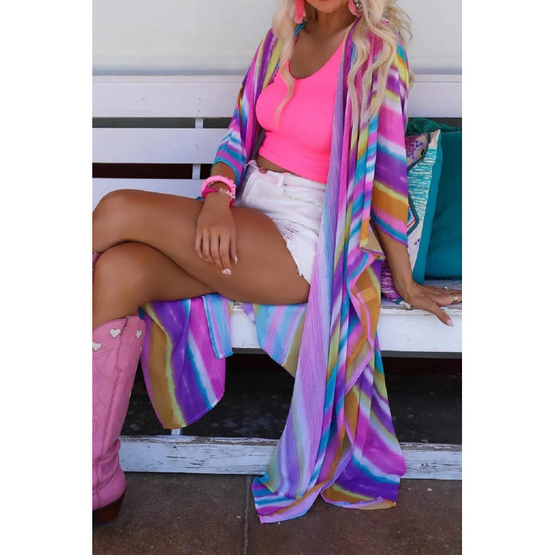Värikäs sateenkaari kimono – kuva 4