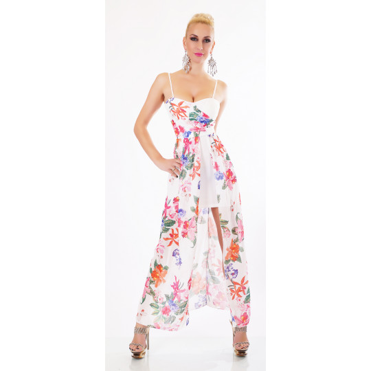 White floral pattern high...