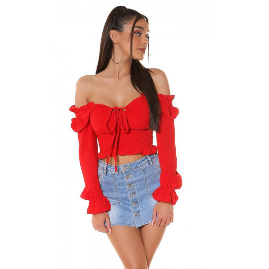 Koucla röd rufsigt trimmad...