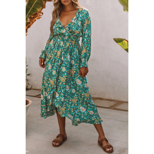 Green long sleeve print...