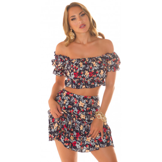 Koucla dark blue floral...