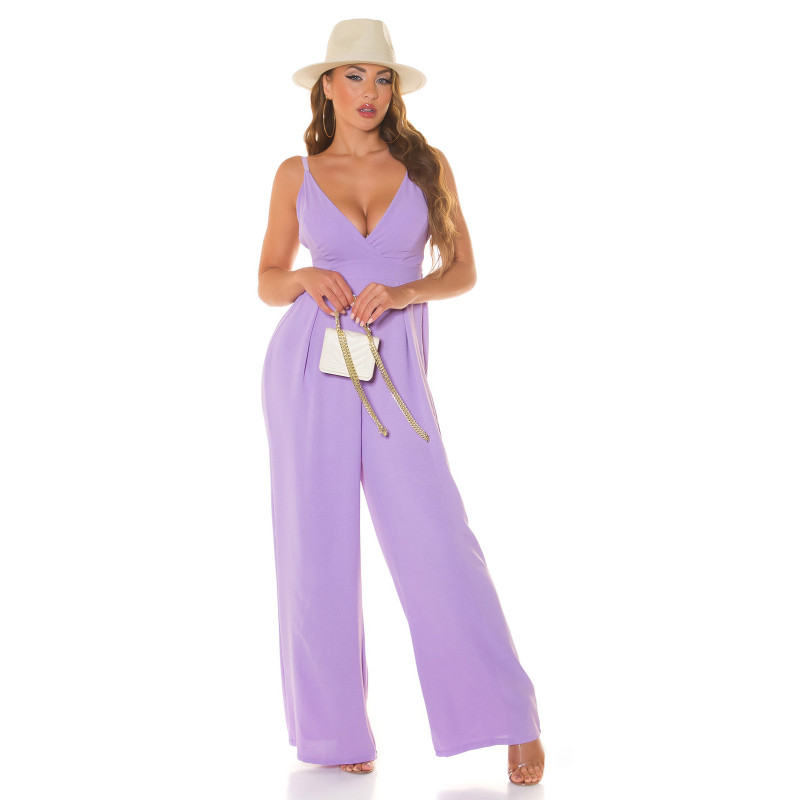 Koucla lila leveälahkeinen v-jumpsuit – kuva 4
