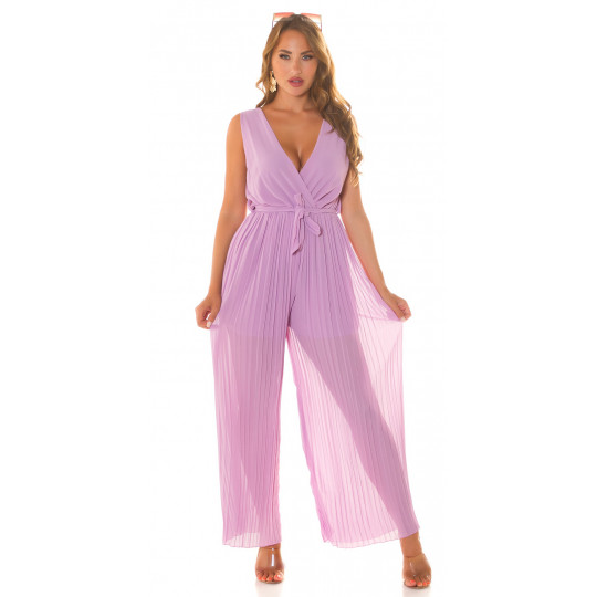 Koucla lila V-jumpsuit med...