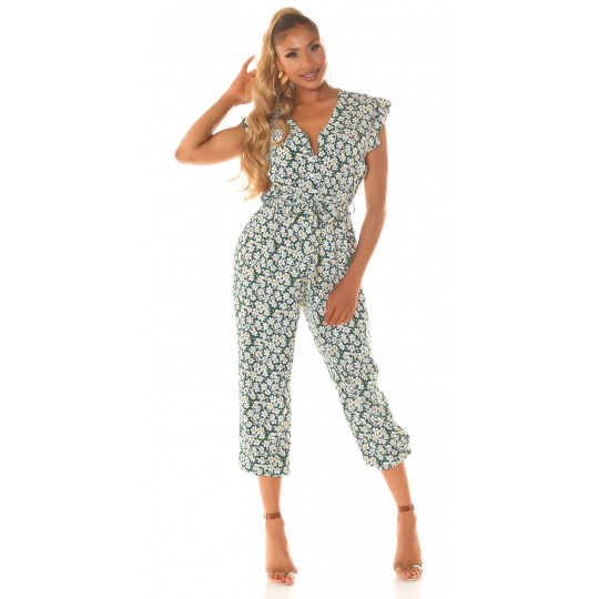 Green sunflower patterned...