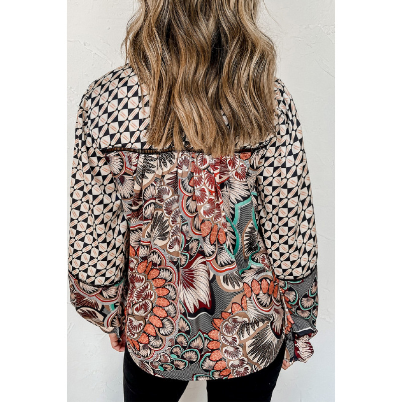 Printtikuvioinen pussihihainen pusero – kuva 2
