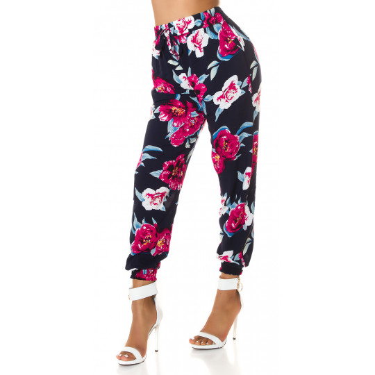 Blue floral summer trousers...