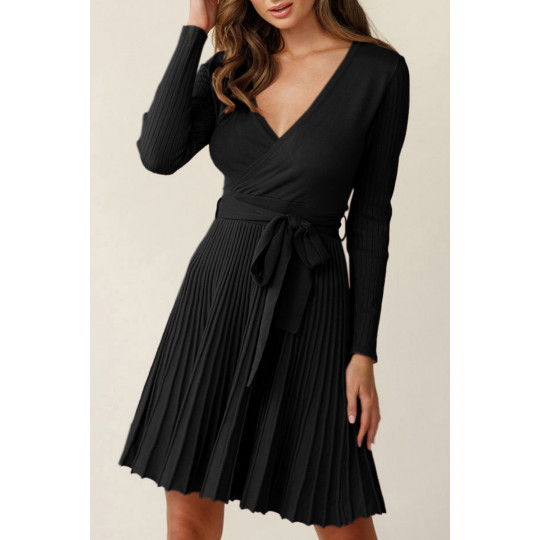 Black wrap-look v-vekki...