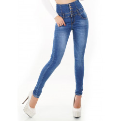 GS mörkblå jeans med hög midja