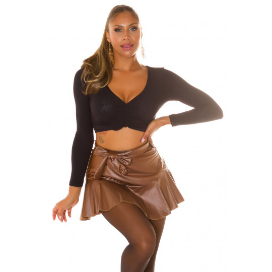 Koucla dark brown faux...