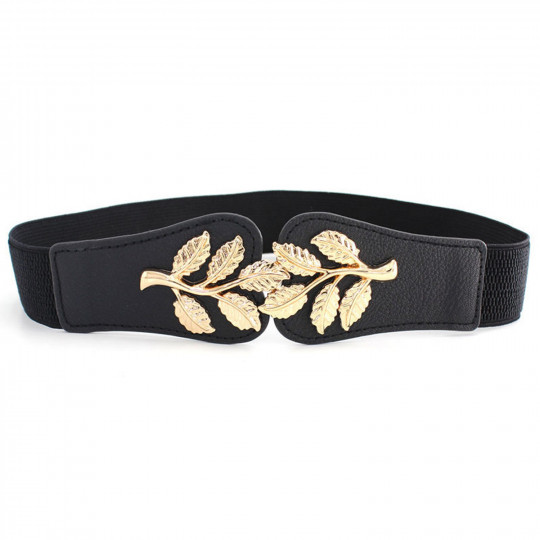 Black leafy waist belt
