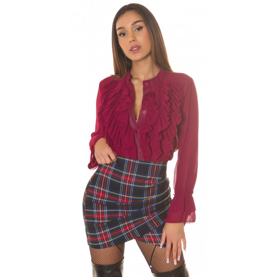 Koucla lila blus med volanger