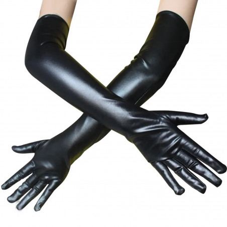 Svarta PVC-handskar