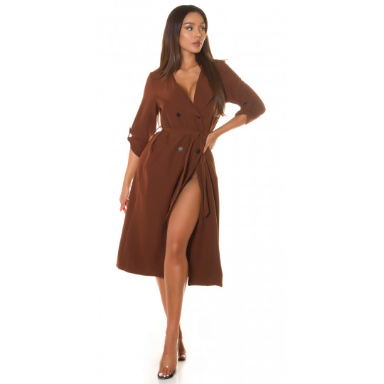 Brown trench coat with belt...