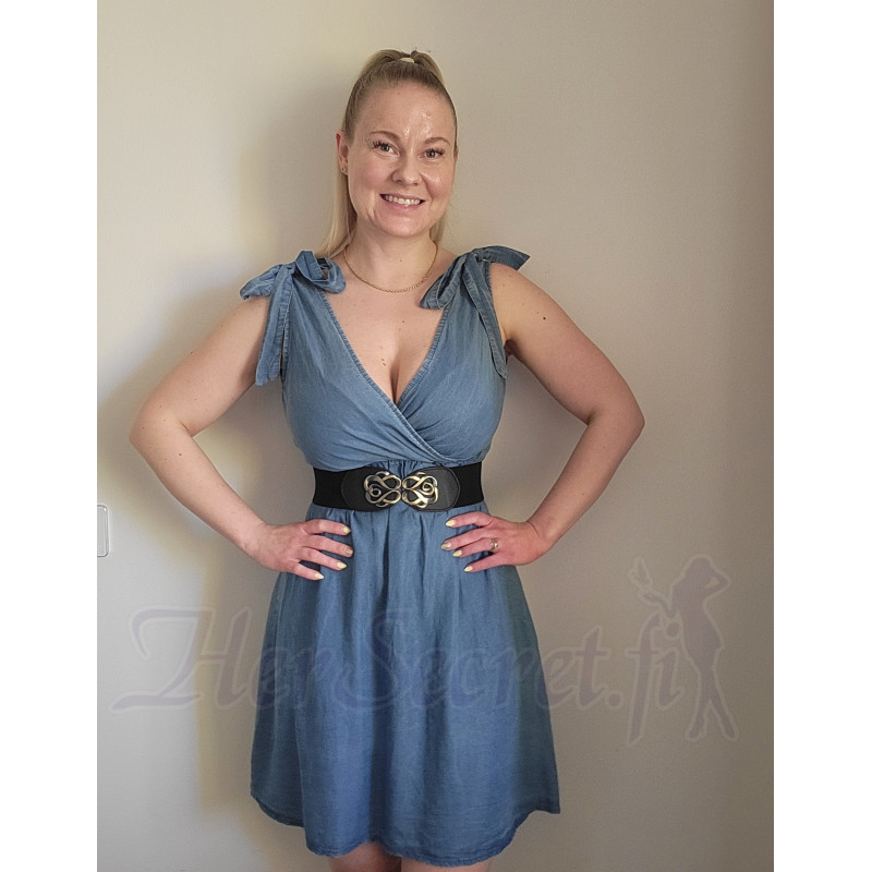 Elle Style Lyo blå jeansklänning – kuva 3