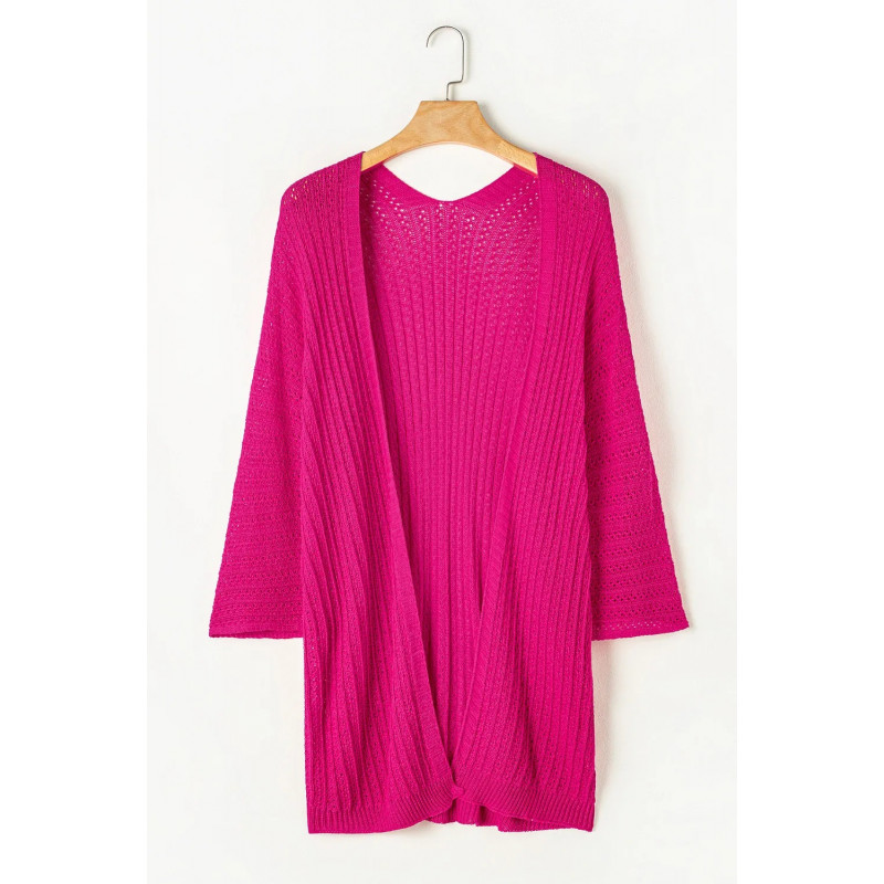 Pinkki virkattu kimono – kuva 3